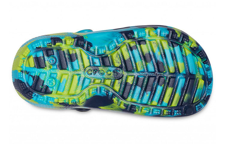 (GS) Crocs Classic Lined Marbled Clogs 'Blue Tie Dye' 207238-4HQ