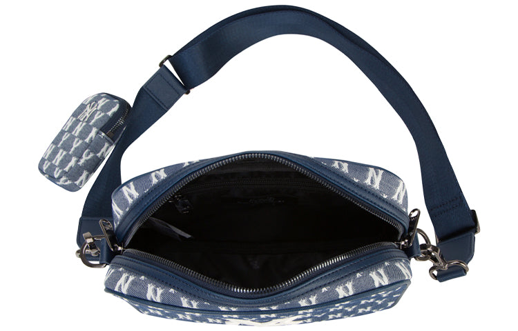 MLB Monogram NY New York Yankees Crossbody Bag Blue 32BGDC011-50N