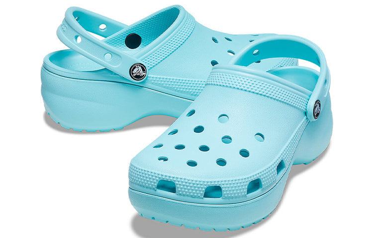 (WMNS) Crocs Classic Platform Clog 'Pure Water' 206750-4SS