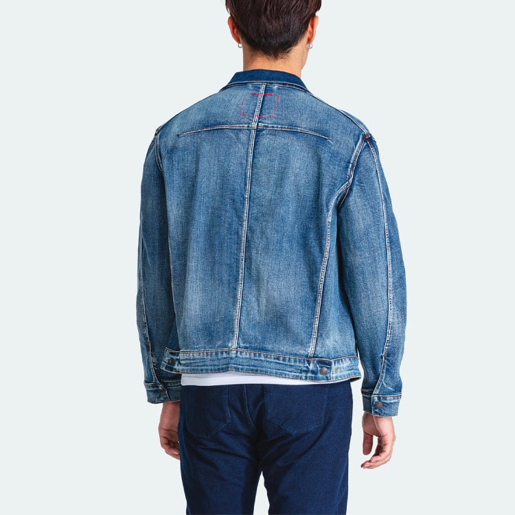 Men's Levis lapel Retro Denim Jacket Denim Blue 67778-0007