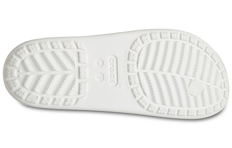 (WMNS) Crocs Thick Sole White Gold Slippers 'White Gold' 206919-100