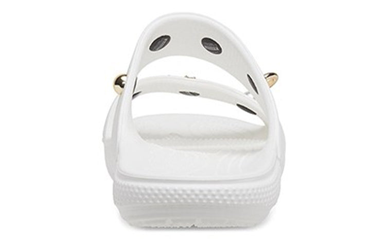 (WMNS) Crocs Soft Sole Cozy Outdoor Flat Heel Sports Slippers White 207387-103