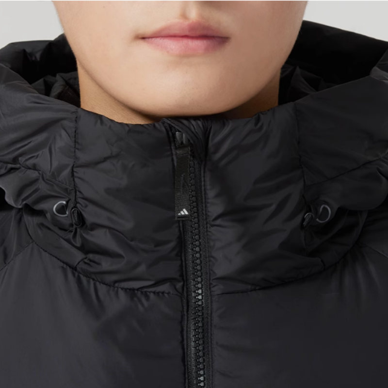 adidas LONG DOWN JKT Asia Sizing 'Black' JG3840
