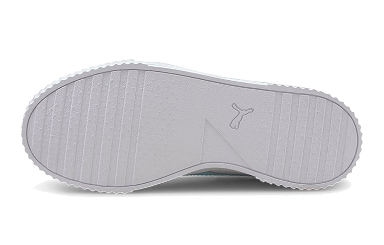 (GS) PUMA Carina L Casual Board Shoes White/Blue/Pink 370677-06
