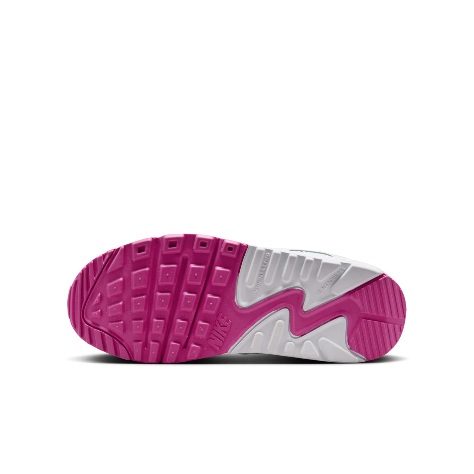 (GS) Nike Air Max 90 'White Laser Fuchsia' HF6358-101