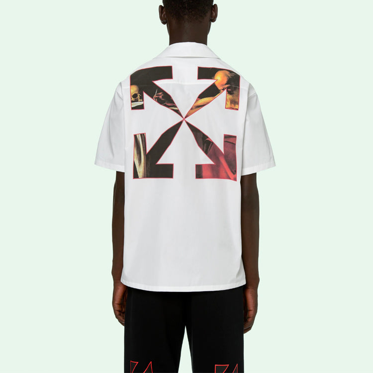 Men's Off-White SS21 Short Sleeve White Shirt OMGA163R21FAB0040125