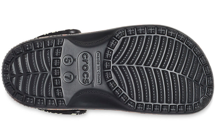 Crocs Classic animal Beach Sandals Unisex Black 207840-0ZR