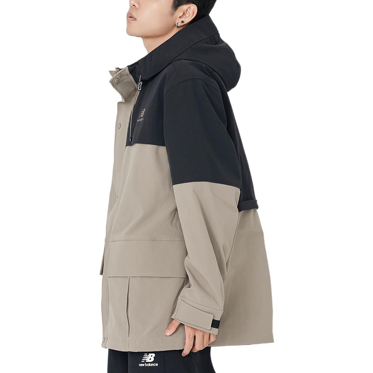New Balance Detachable Hooded Two-In-One Woven Solid Jacket Asia Sizing 'Khaki' AMJ23315-DRI