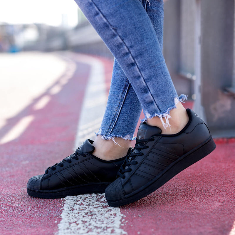(GS) adidas Superstar Foundation J 'Triple Black' B25724