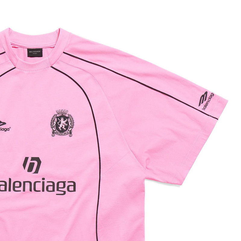 Balenciaga Soccer Series Miami Soccer Oversized T-shirt 'Pink' 777705TPVR71401