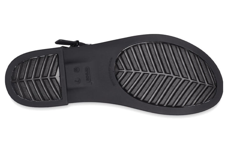 (WMNS) Crocs Tulum sandals 'All Black' 206737-0L9