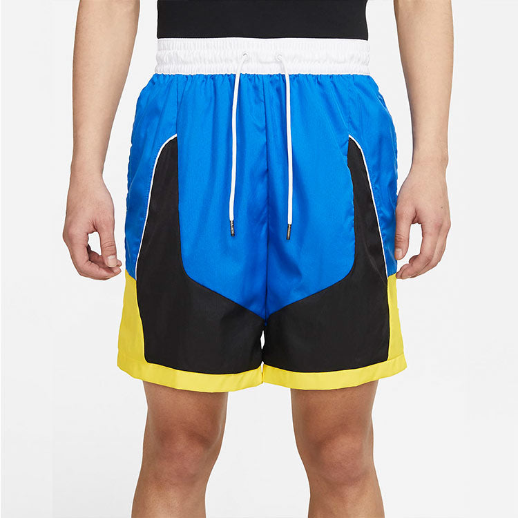 Nike Throwback Colorblock Woven Sports Basketball Shorts Blue CV1863-403