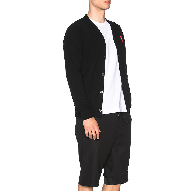 COMME des GARCONS PLAY Cardigan Red Emblem 'Black' AZ-N008-051-1
