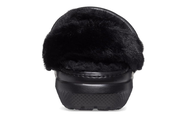 Crocs Classic Fur Sure Slip On Clogs 'Black' 207303-001