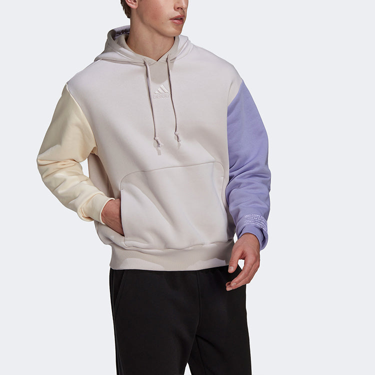 adidas U Fl Hd Casual Sports Colorblock hooded Long Sleeves Couple Style Purple HU0414