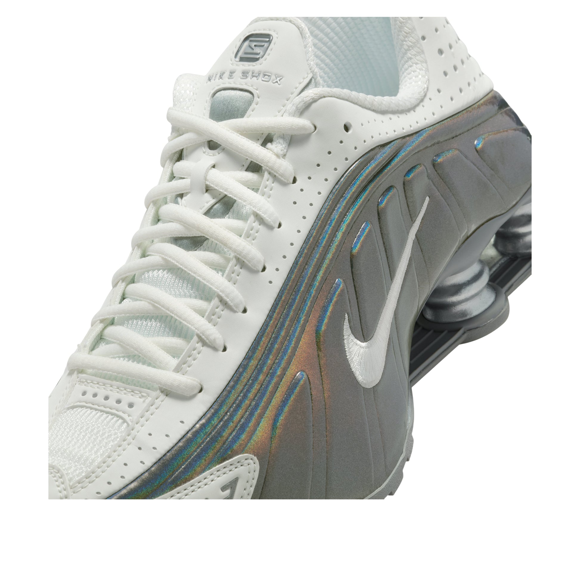 (WMNS) Nike Shox R4 'Summit White Hydrangea Metallic Silver' IB7703-100