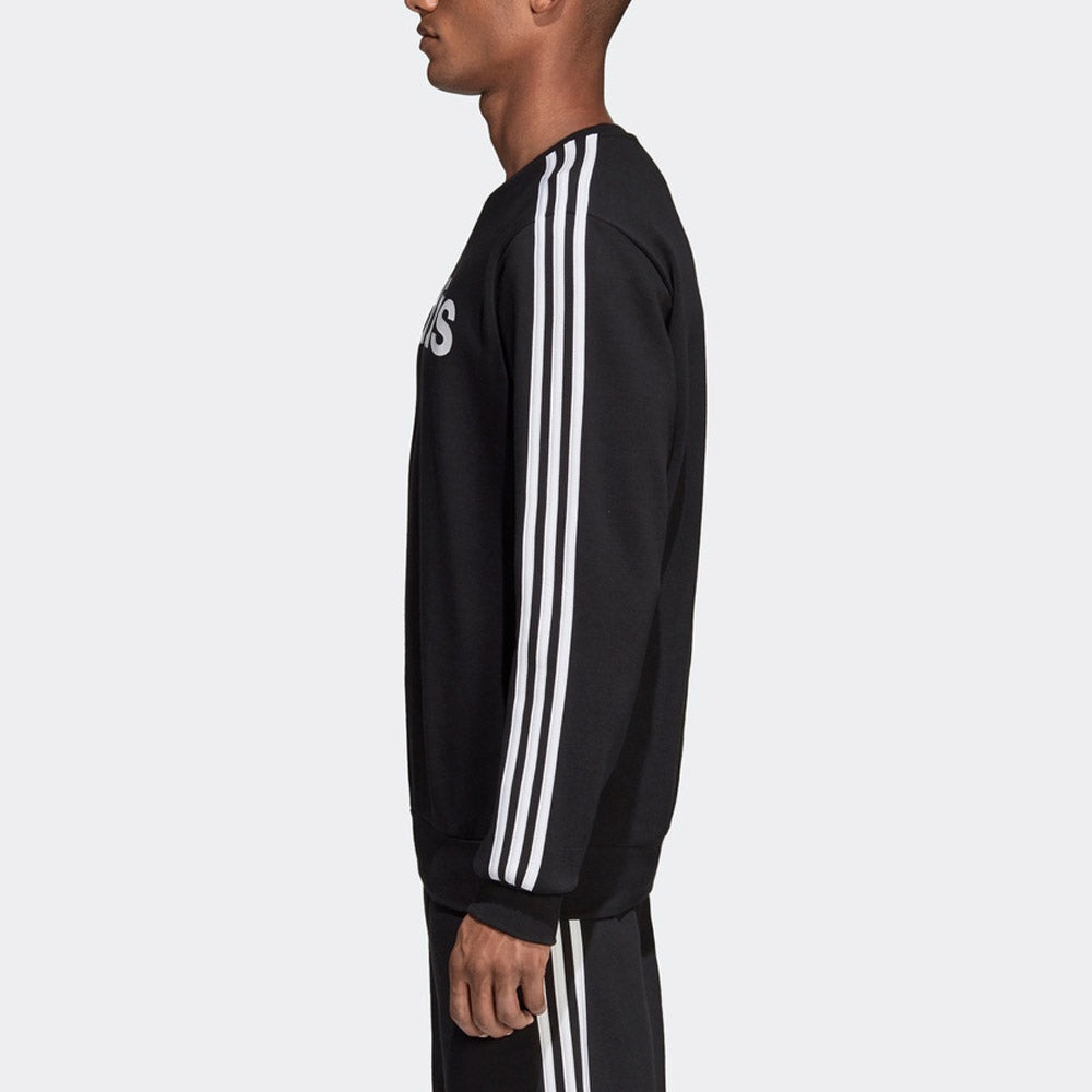 adidas E 3S Crew FL Round-neck Sweater Men Black/White DQ3084