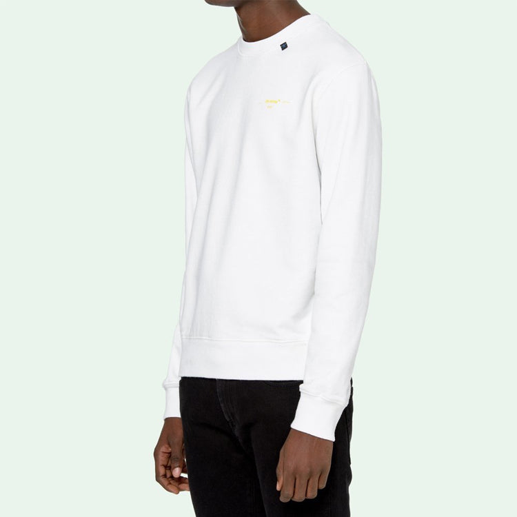 Off-White C/O Virgil Abloh Men'S White Acrylic Arrows Sweatshirt OMBA025F19E300100160