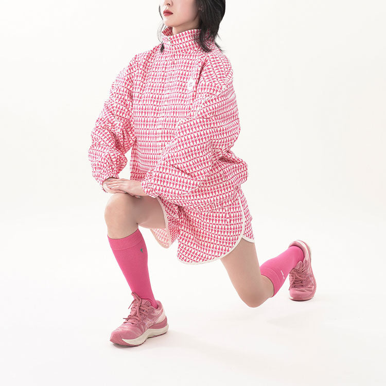 ASICS x 8ON8 Crossover logo Casual Sports Full Print Stand Collar Jacket Couple Style Pink Red 2203A124-700