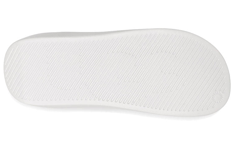 (WMNS) UGG Hilama Slide Shoe White Silver 1109592-WHT