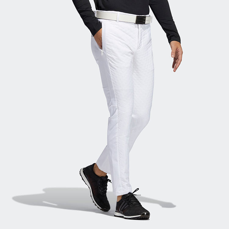 adidas Quilting Pt Golf Sports Training Casual Long Pants White FS6967