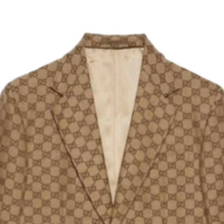 Gucci GG Supreme Linen Formal Jacket 'Beige Ebony' 742607-ZAM7G-2580