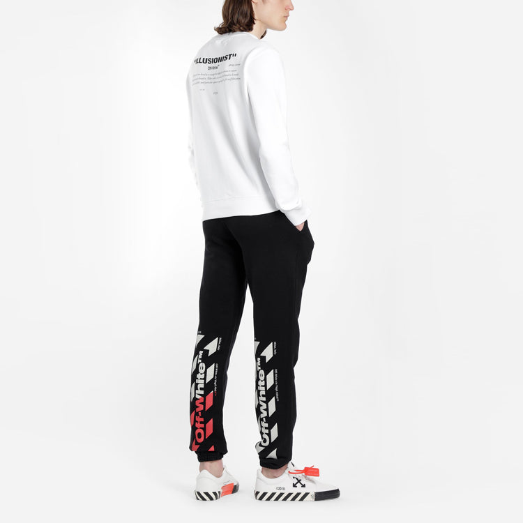 Off-White SS19 Stripe Logo Print Trousers OMCH014S190030061020