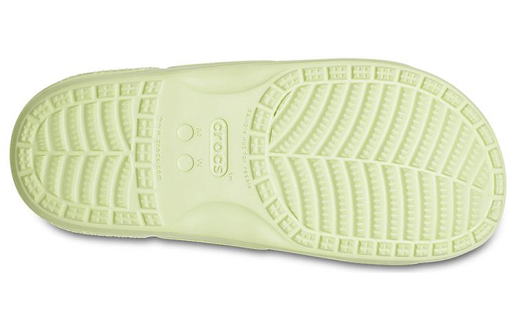 Crocs Classic Clog Cozy Unisex Gray Green Slippers 206761-335