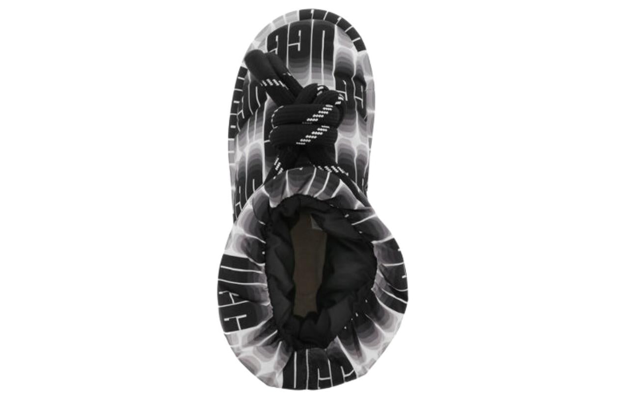 (WMNS) UGG Classic Maxi Wavelength Short Boot 'Black White' 1134610-BWHT