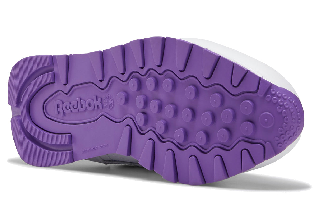 (WMNS) Reebok Classic Leather Sports Casual Shoes 'White Purple' DV8757