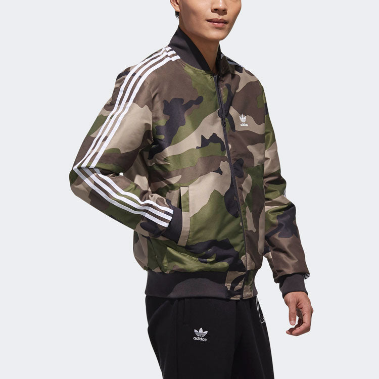 adidas originals REV Jacket Camouflage reversible Sports Black DX4219