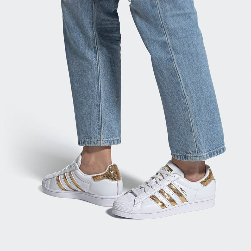 (WMNS) adidas Superstar 'White Gold Sequins' G55658