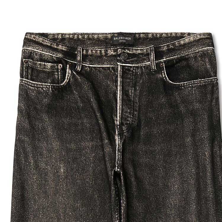 Balenciaga Denim Trompe L'oeil Pants 'Black' 751503TOL991000