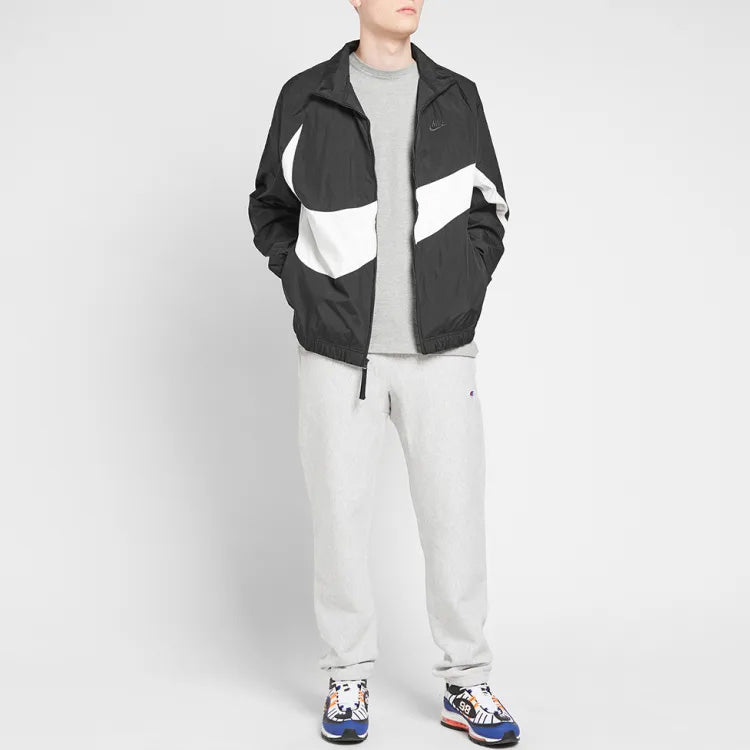 Nike Big Swoosh Sportswear Cardigan Woven Jacket Black AR3132-010