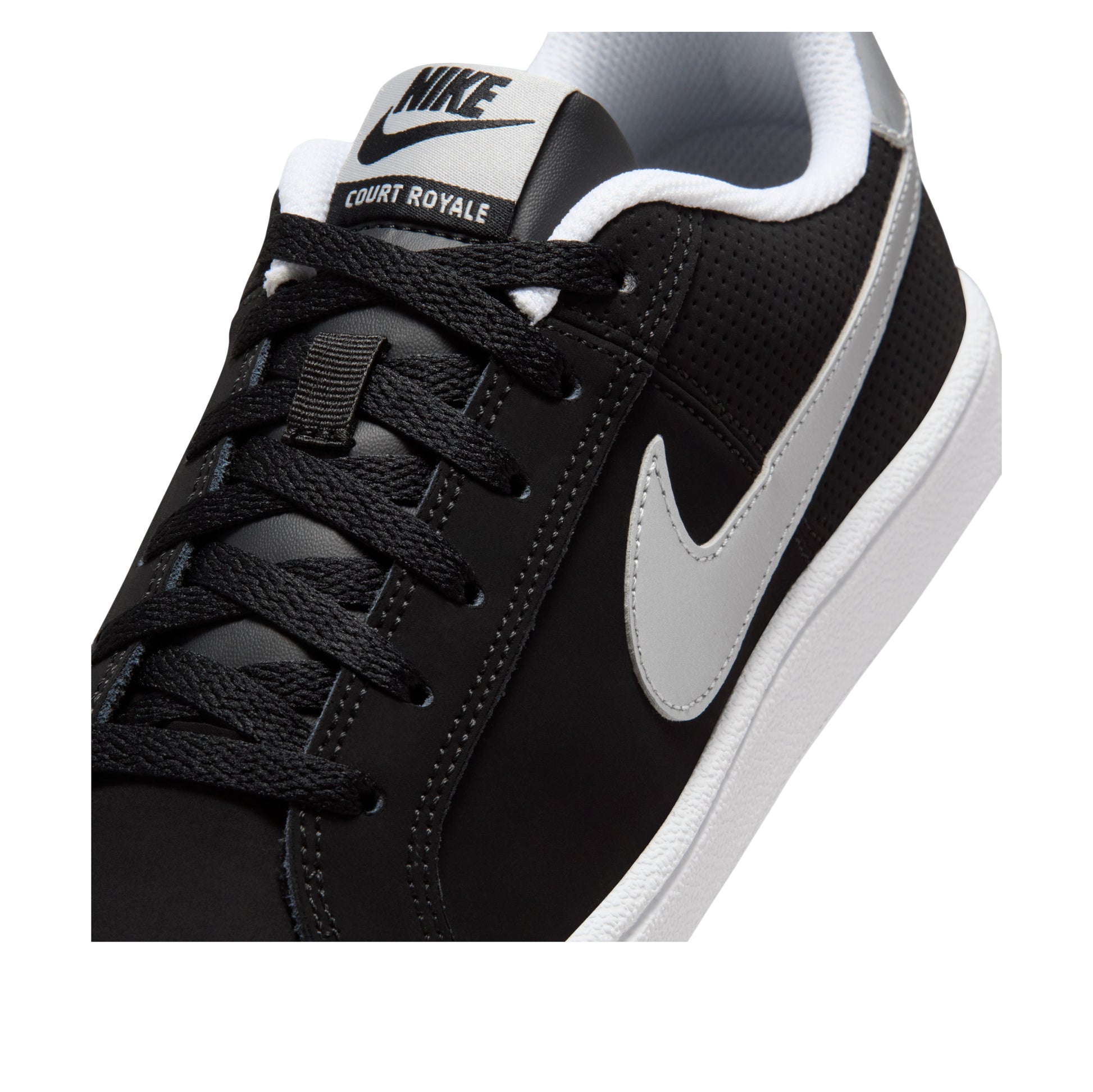 (WMNS) Nike Court Royale 'Black White Metallic Silver' 749867-001