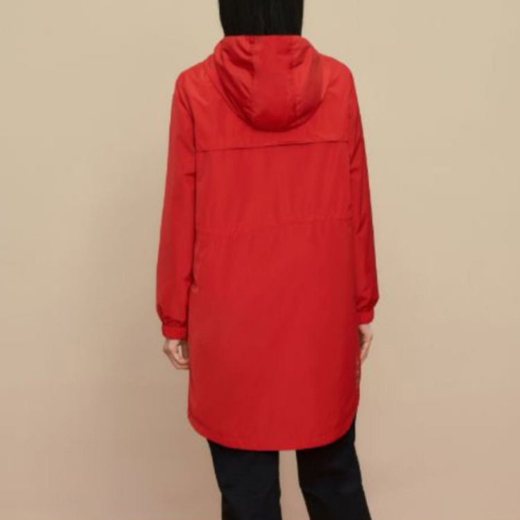 (WMNS) Skechers CNY Series Casual Long Jacket 'Black Red' L122W071-114723