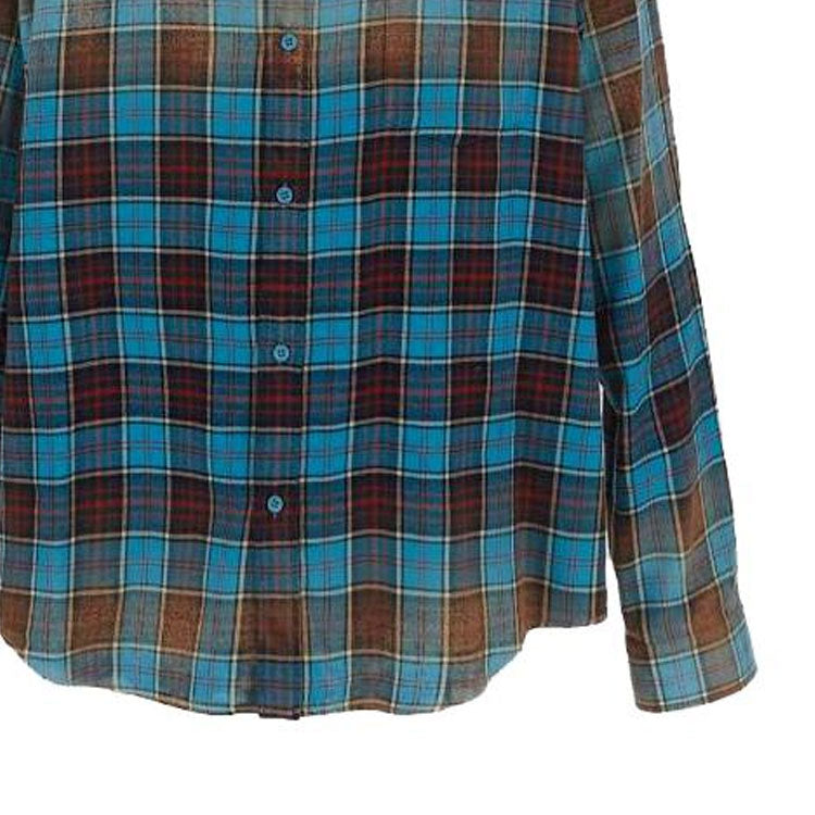Balenciaga Check Flannel Oversized Long Sleeve Shirt 'Blue Red' 715030TMM116305
