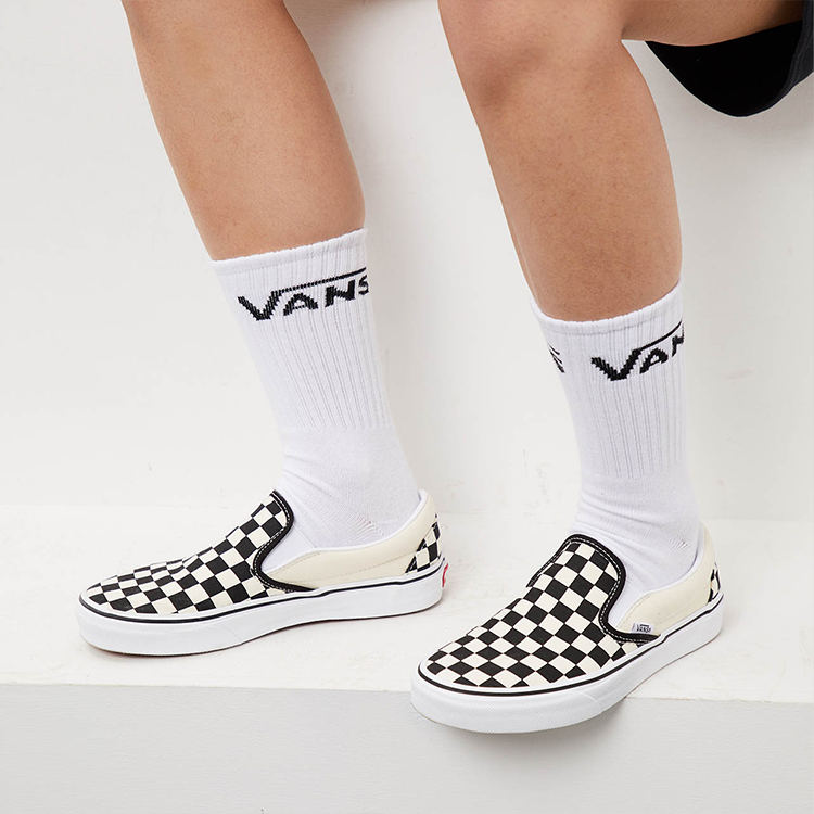 Vans AP CN Skate Crew Socks 'White Black' VN0A341NWHT