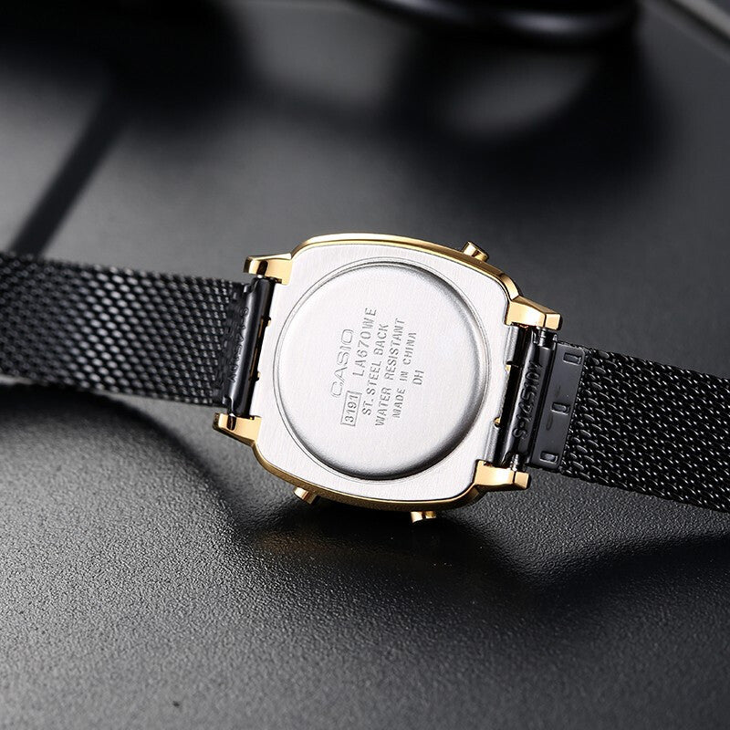 CASIO Male YOUTH Japan / South Korea Fashion Waterproof Mens Black Digital LA670WEMB-1