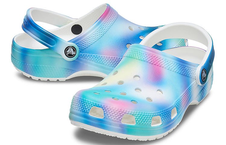 Crocs Colorful Crocs Beach Unisex Multi-Color White Sandals 207556-94S