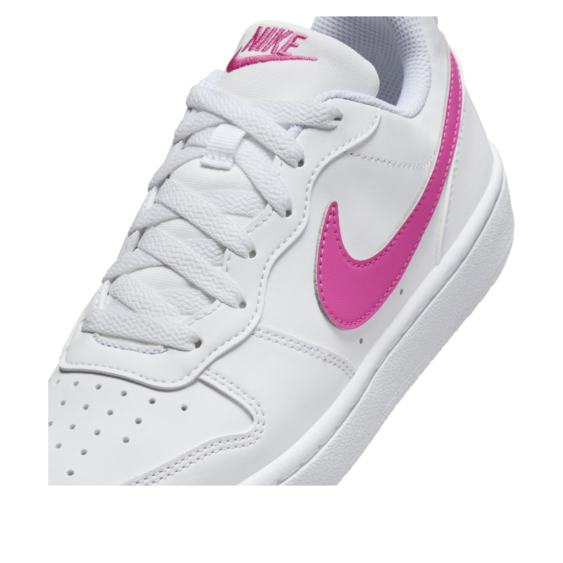 (GS) Nike Court Borough Low Recraft 'White Laser Fuchsia' DV5456-113