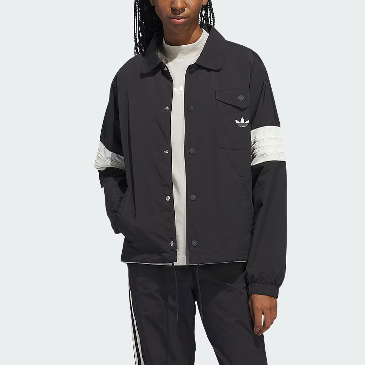 adidas Originals 3 Coach Jacket (Gender Neutral) Asia Sizing 'Black White' IM9646