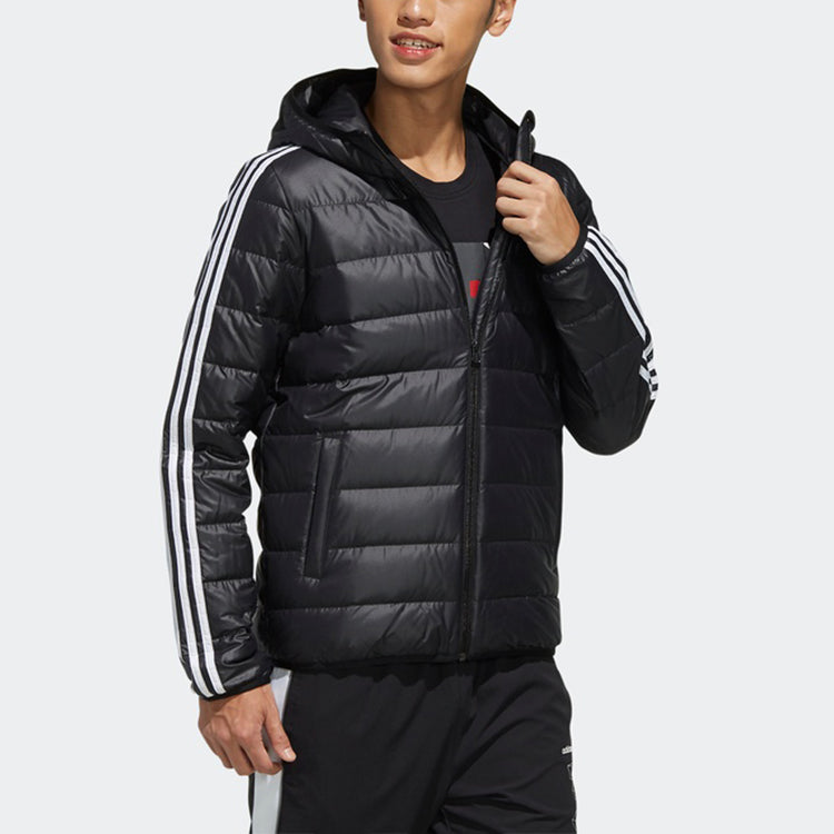 adidas neo protection against cold Stay Warm Sports hooded down Jacket Black FK9923