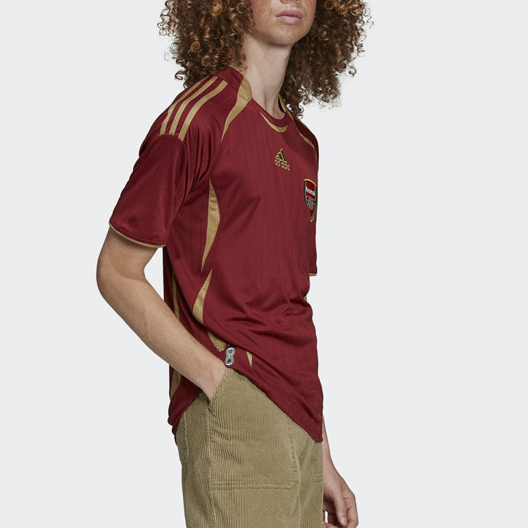 adidas Round Neck Alphabet Printing Short Sleeve Red H35891
