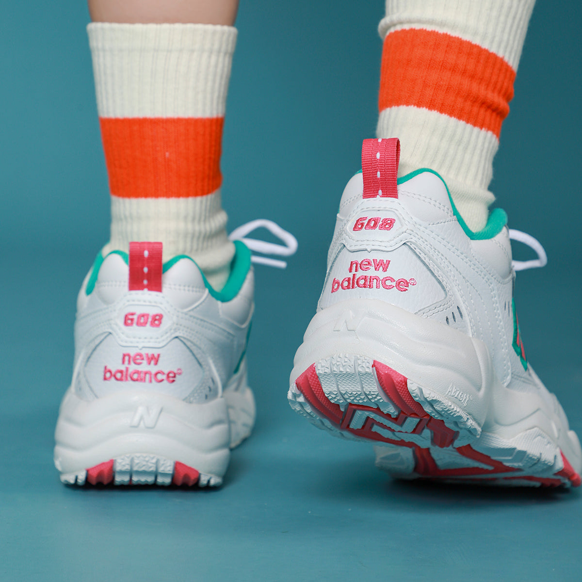(WMNS) New Balance 608 Series 'White Green' WX608WT1