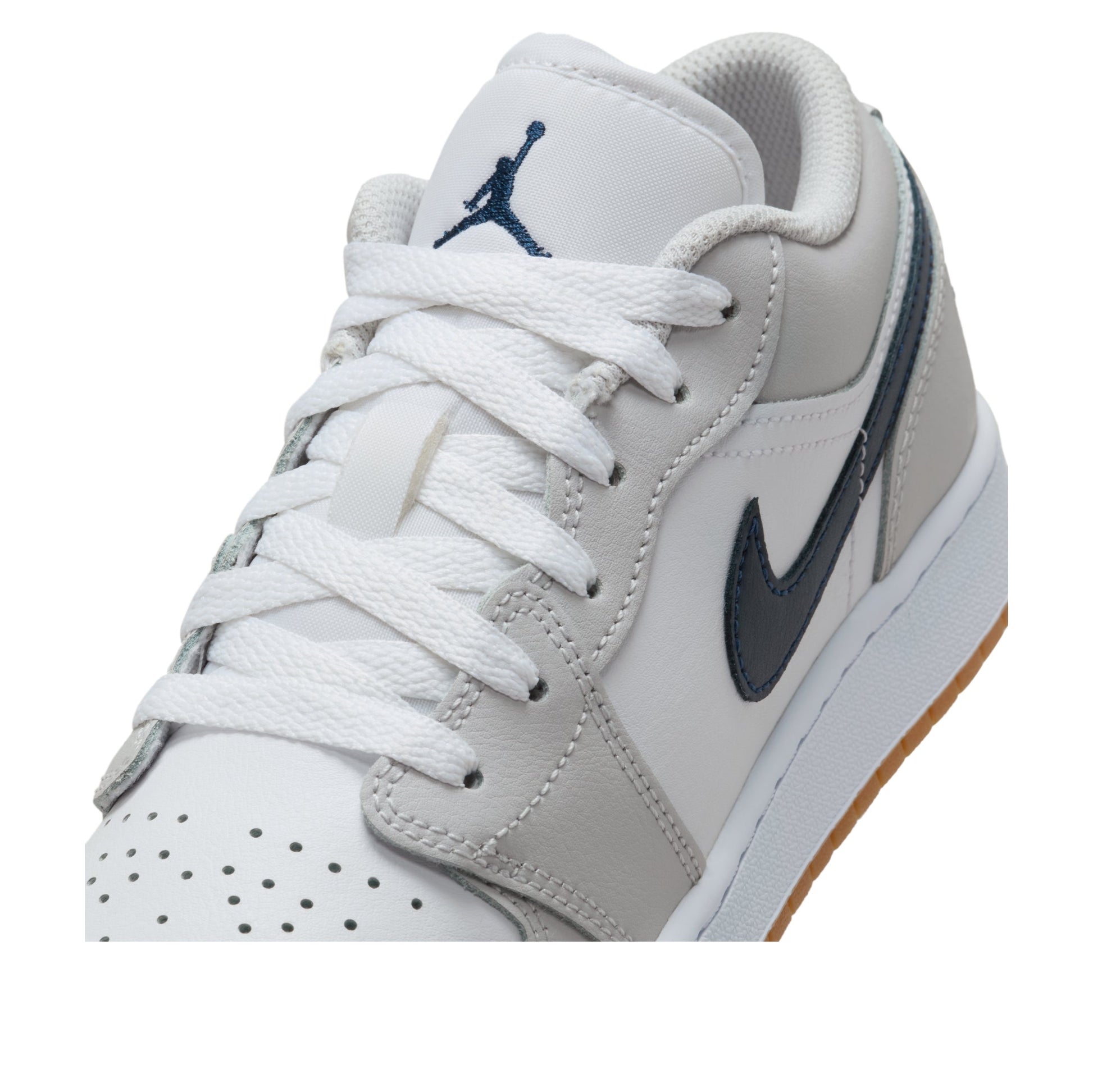 (GS) Air Jordan 1 Low 'White Neutral Grey Gum Midnight Navy' 553560-146