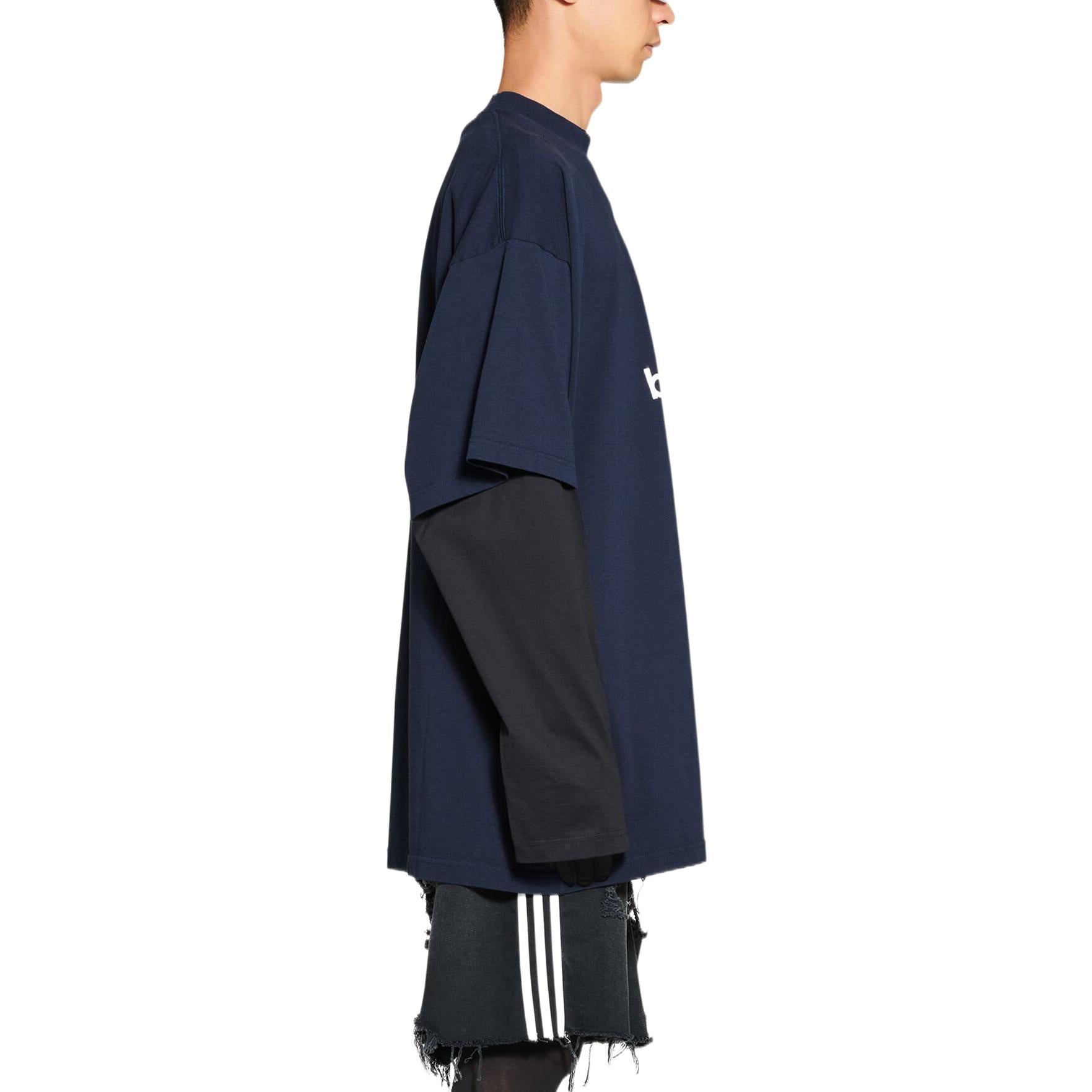 Balenciaga x adidas Oversized T-Shirt 'Navy' 731769TNVA64356