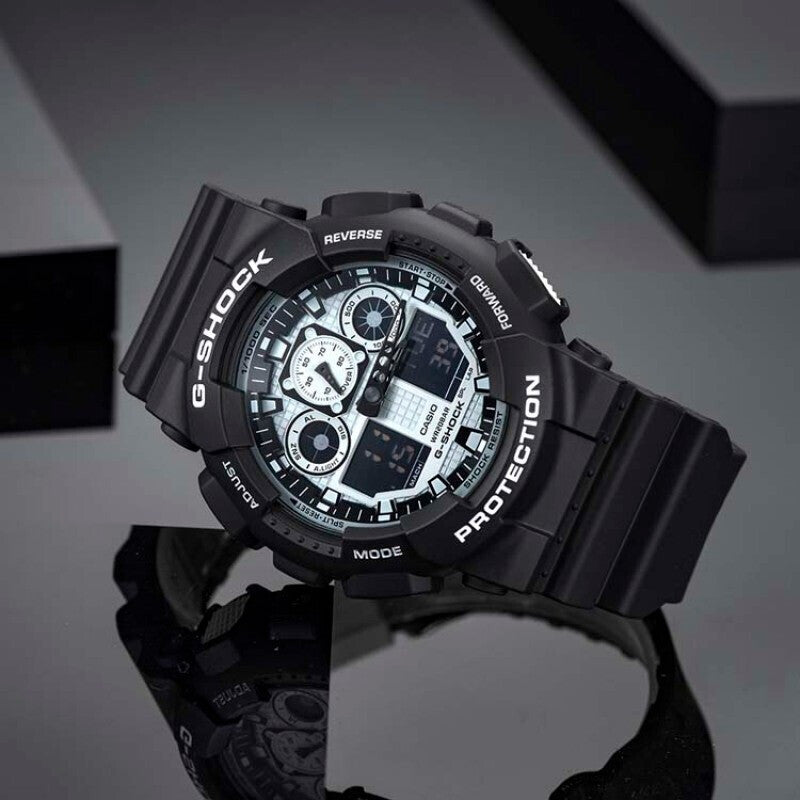 CASIO G-Shock Analog-Digital 'Black' GA-100BW-1A