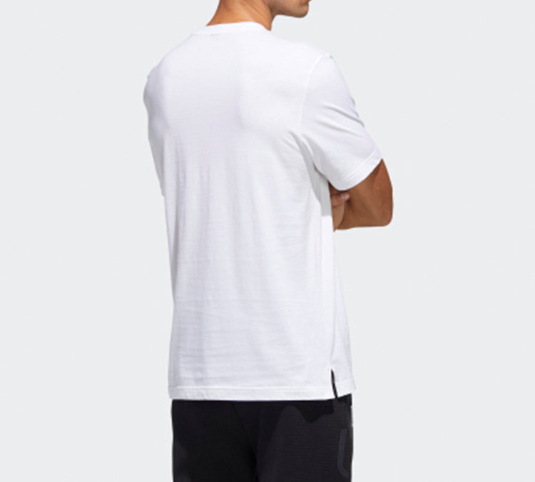 adidas Series Athleisure Casual Sports Short Sleeve White GL8192