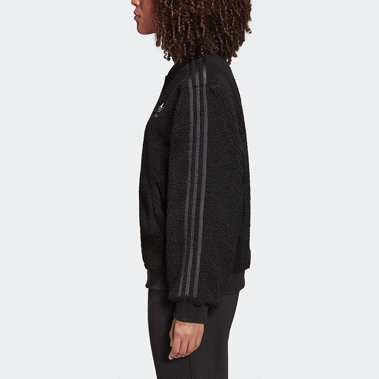 (WMNS) adidas originals Pattern Jacket Black DY0872